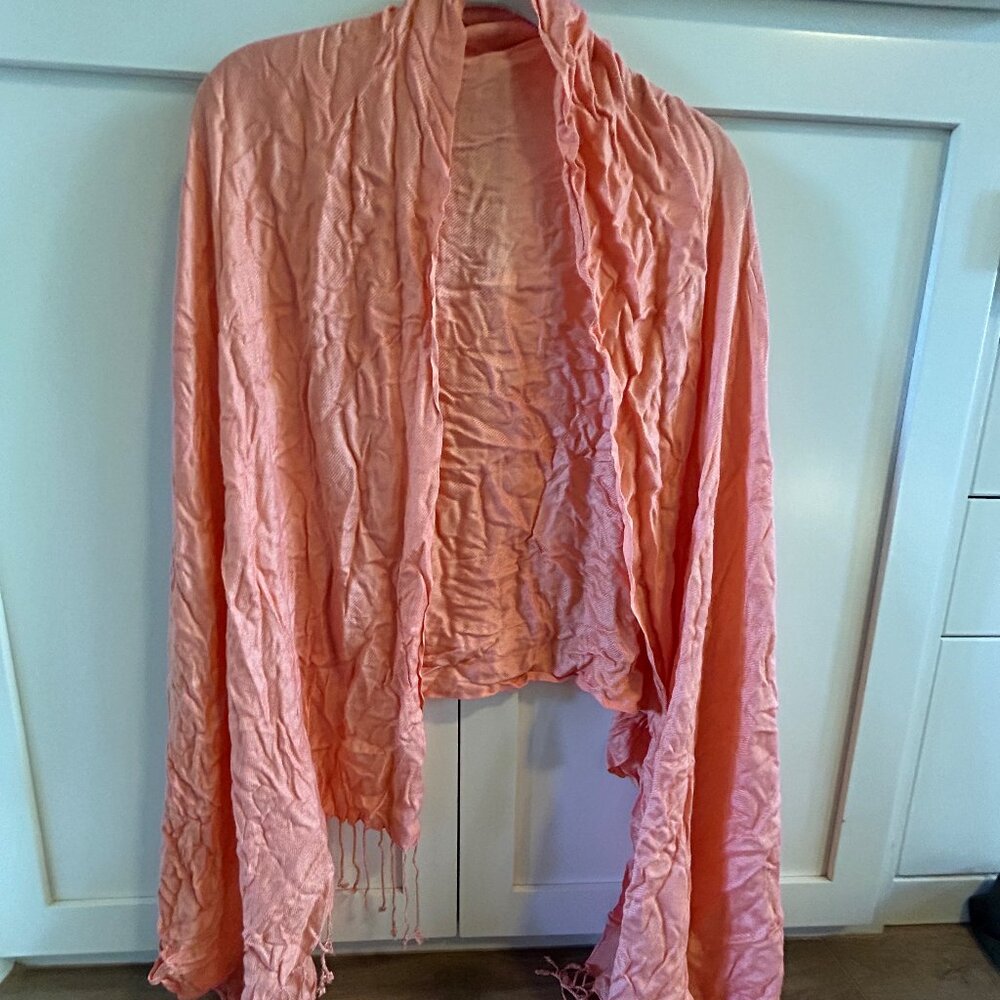 100% Viscose Pashmina in Salmon color
